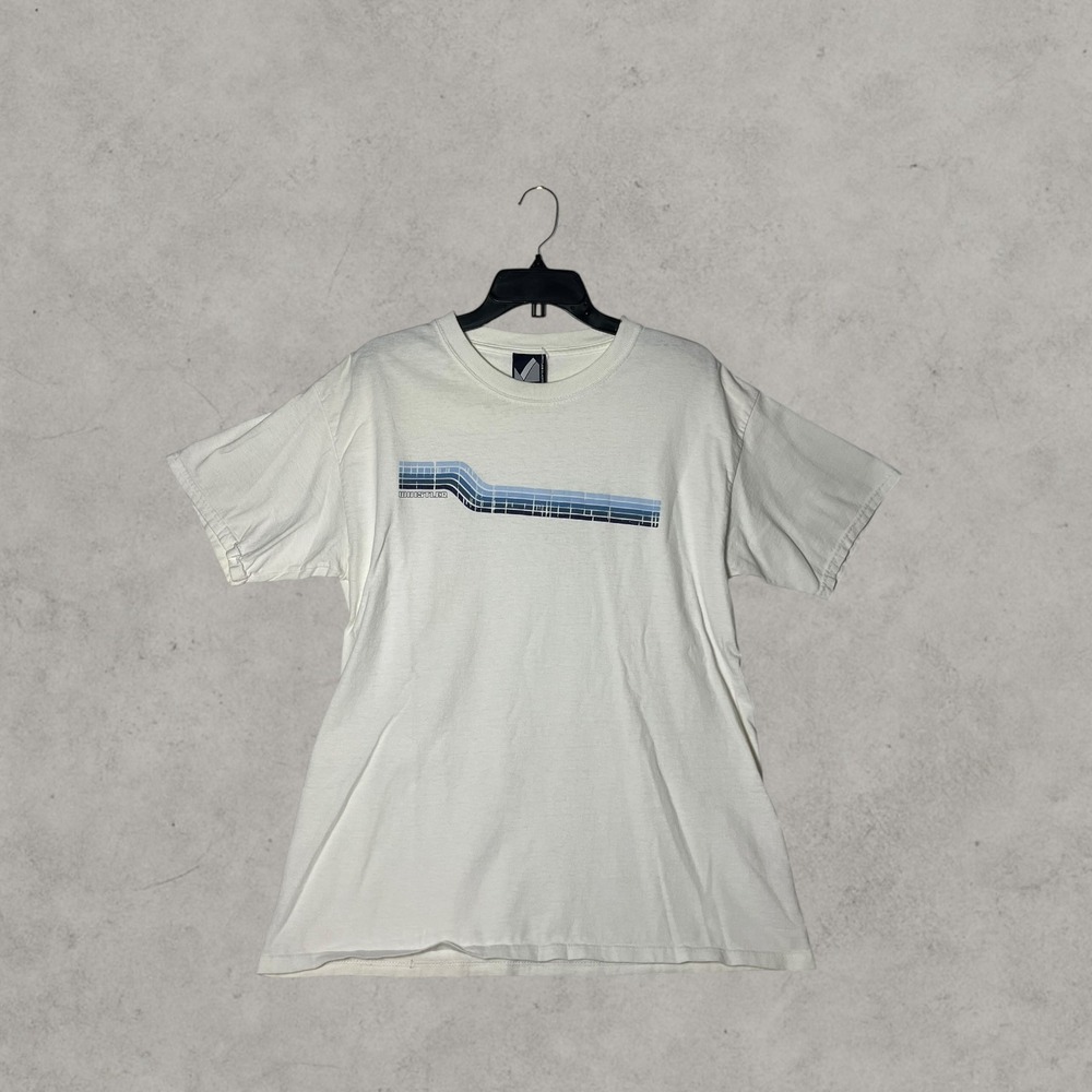 Whistler Blackcomb Graphic T-Shirt Mens Large White Blue Ski Resort Made Canada